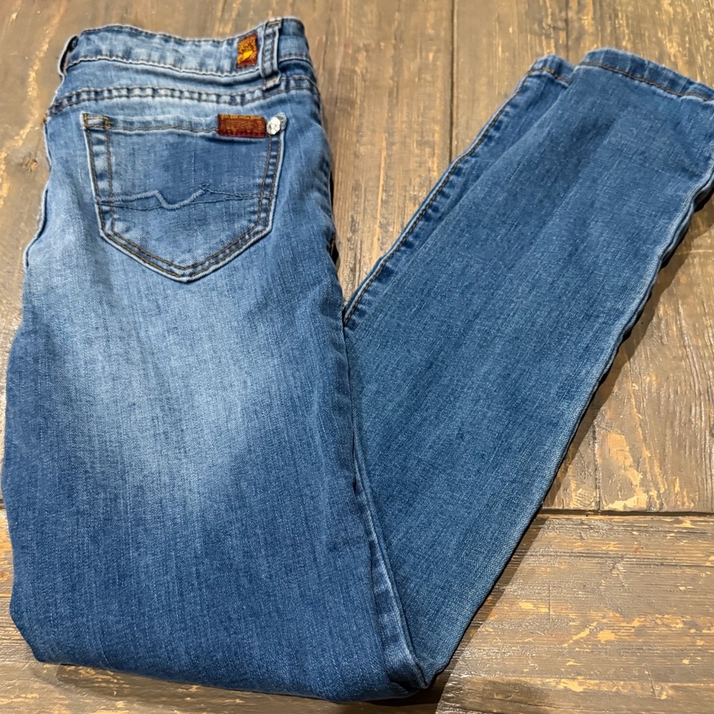 7 For All Mankind Kids Medium Blue Skinny Jeans